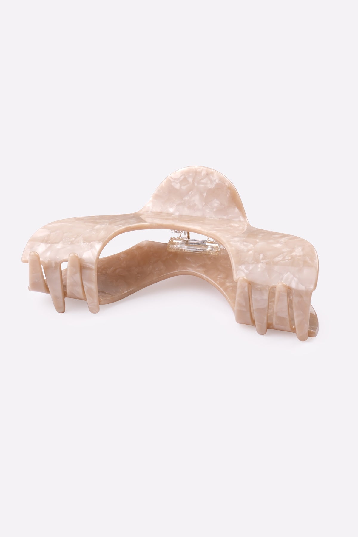 Arched Semicircle Hair Claw (Light Coffee)