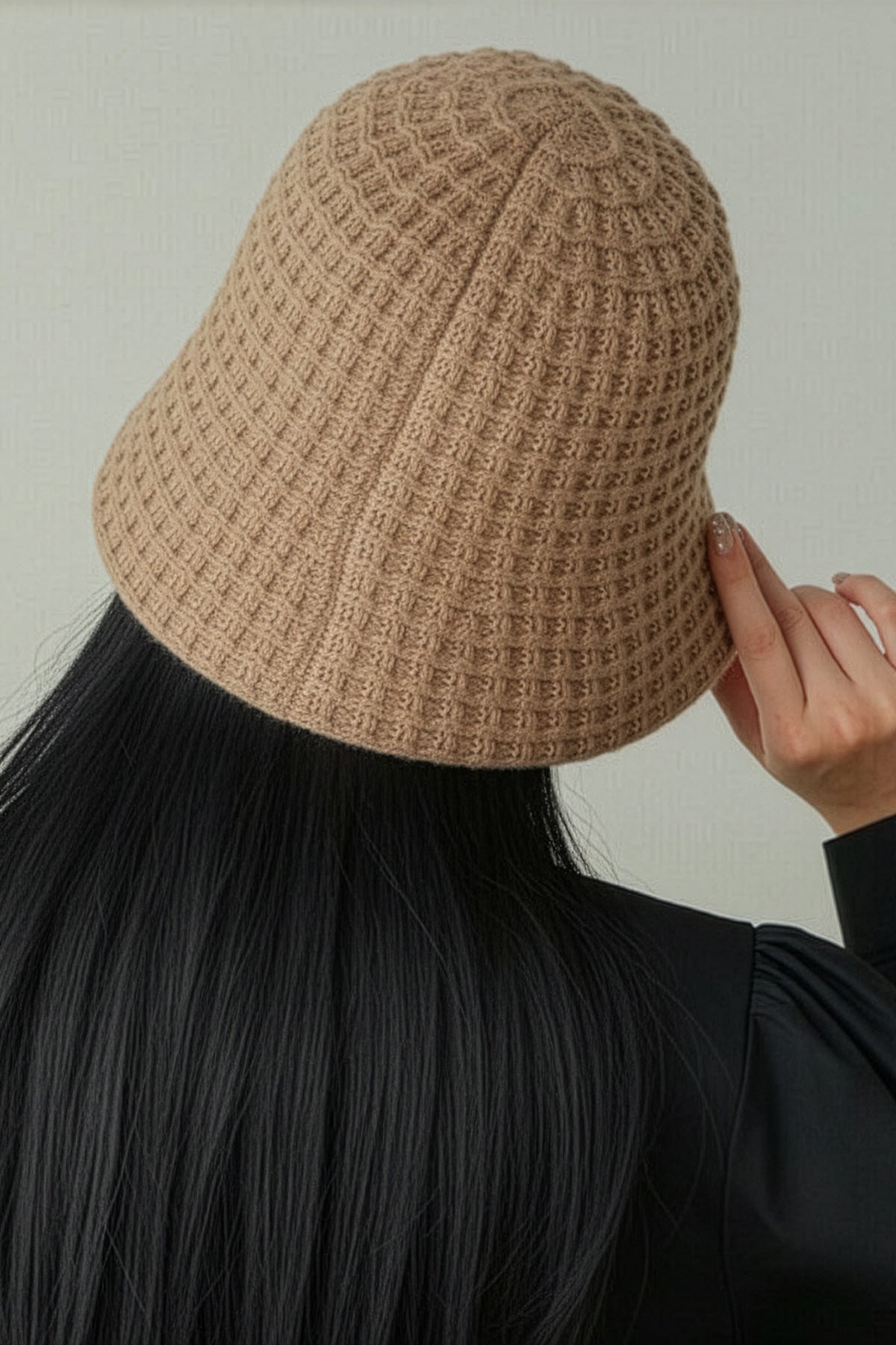 Waffle Knit Bucket Hat (Mocha)