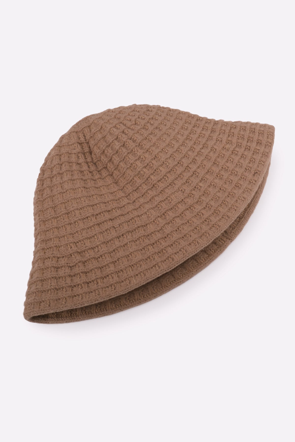 Waffle Knit Bucket Hat (Mocha)