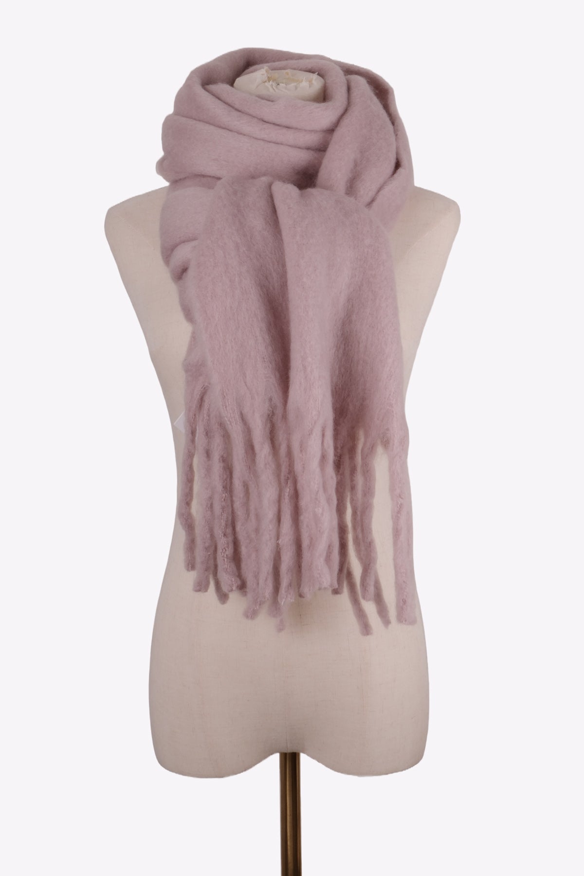 Fluffy Fringe Scarf - Front