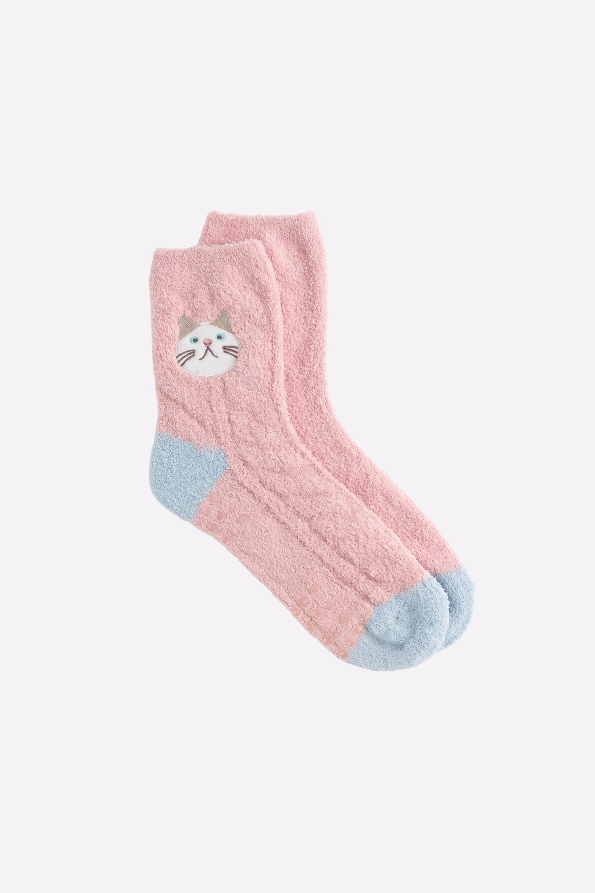 Cozy Kitty Room Socks – Soft Pink