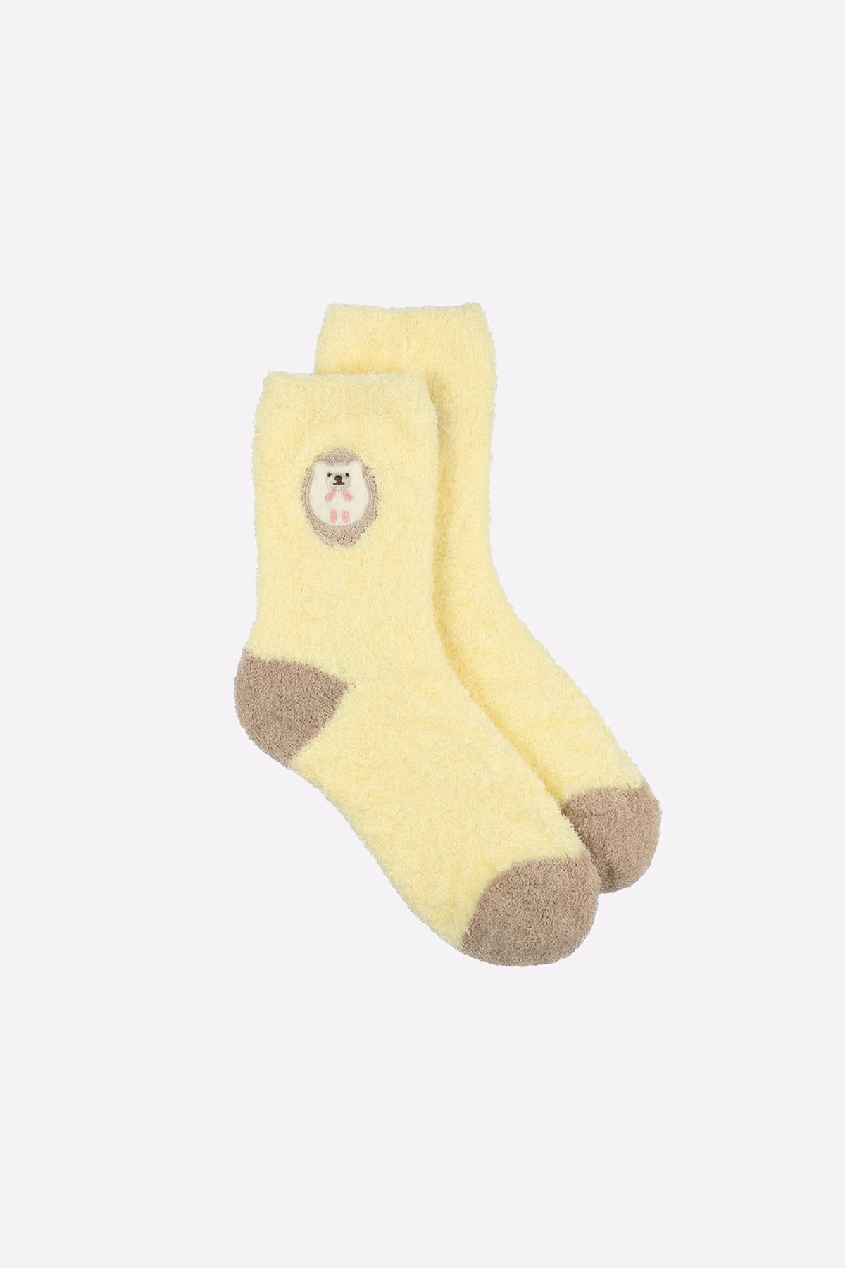 Sunny Hedgehog Room Socks – Butter Yellow