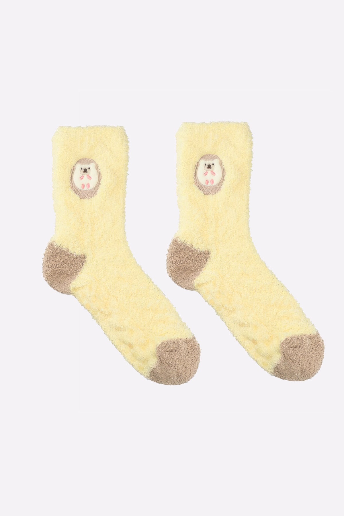 Sunny Hedgehog Room Socks – Butter Yellow