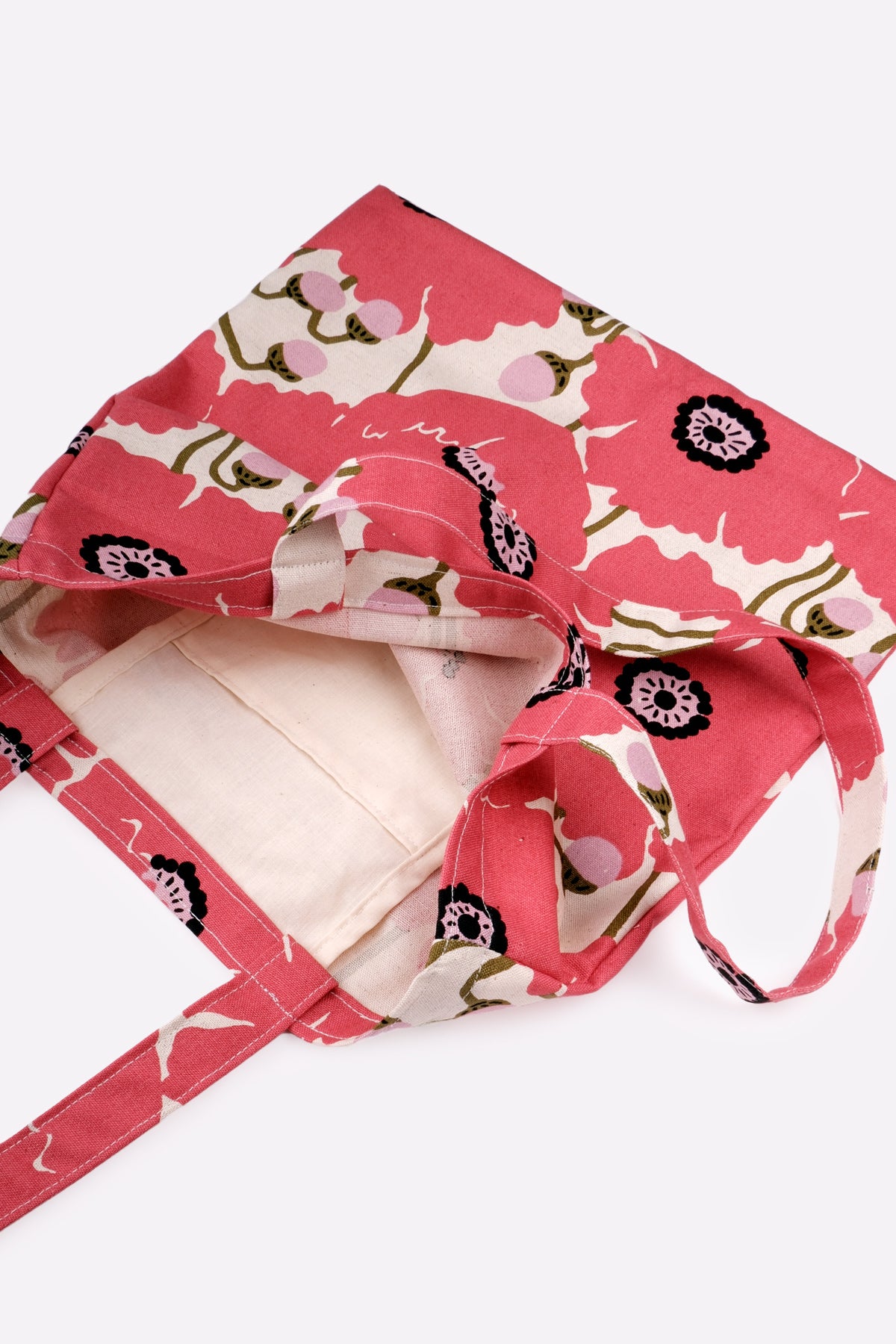 Sewsoulfine Pink Floral Print Tote