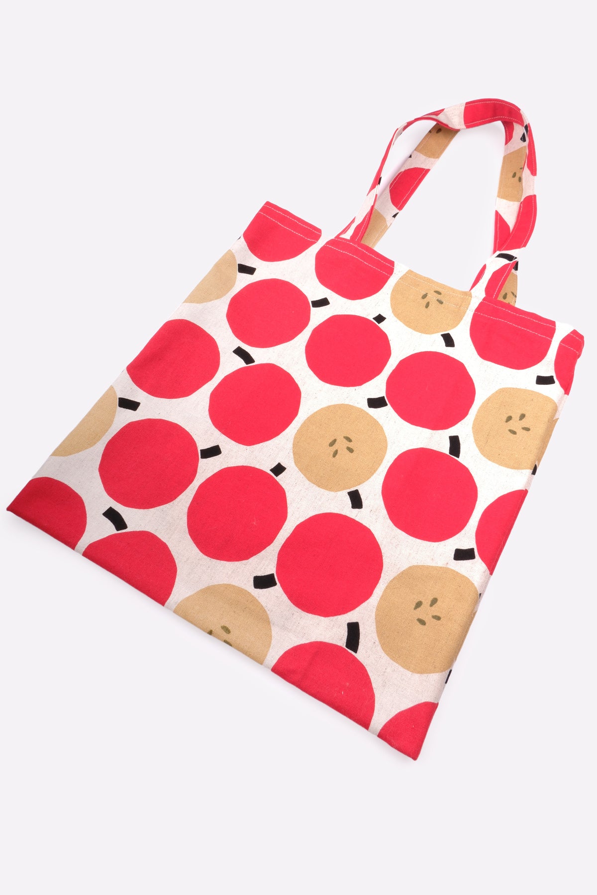 Sewsoulfine Vibrant Apple Print Tote
