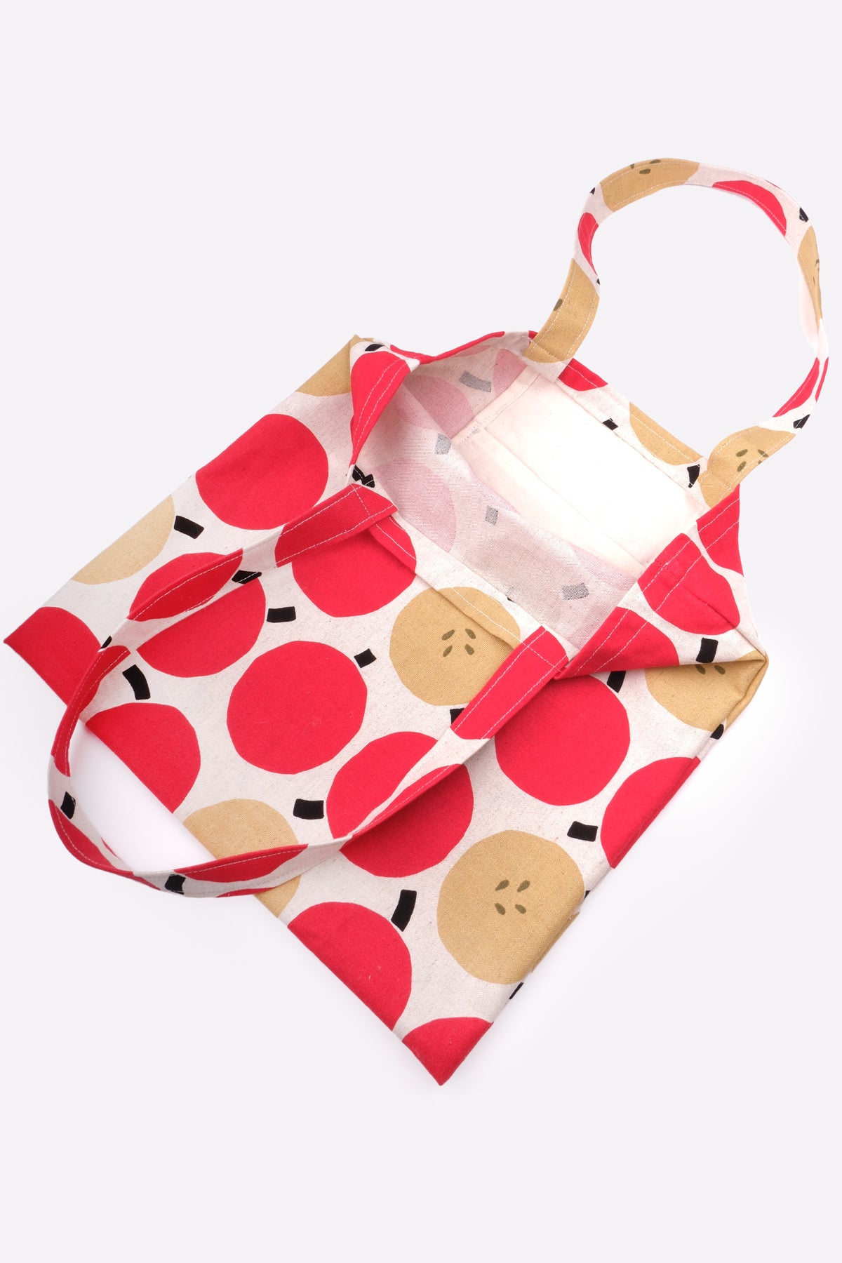 Sewsoulfine Vibrant Apple Print Tote