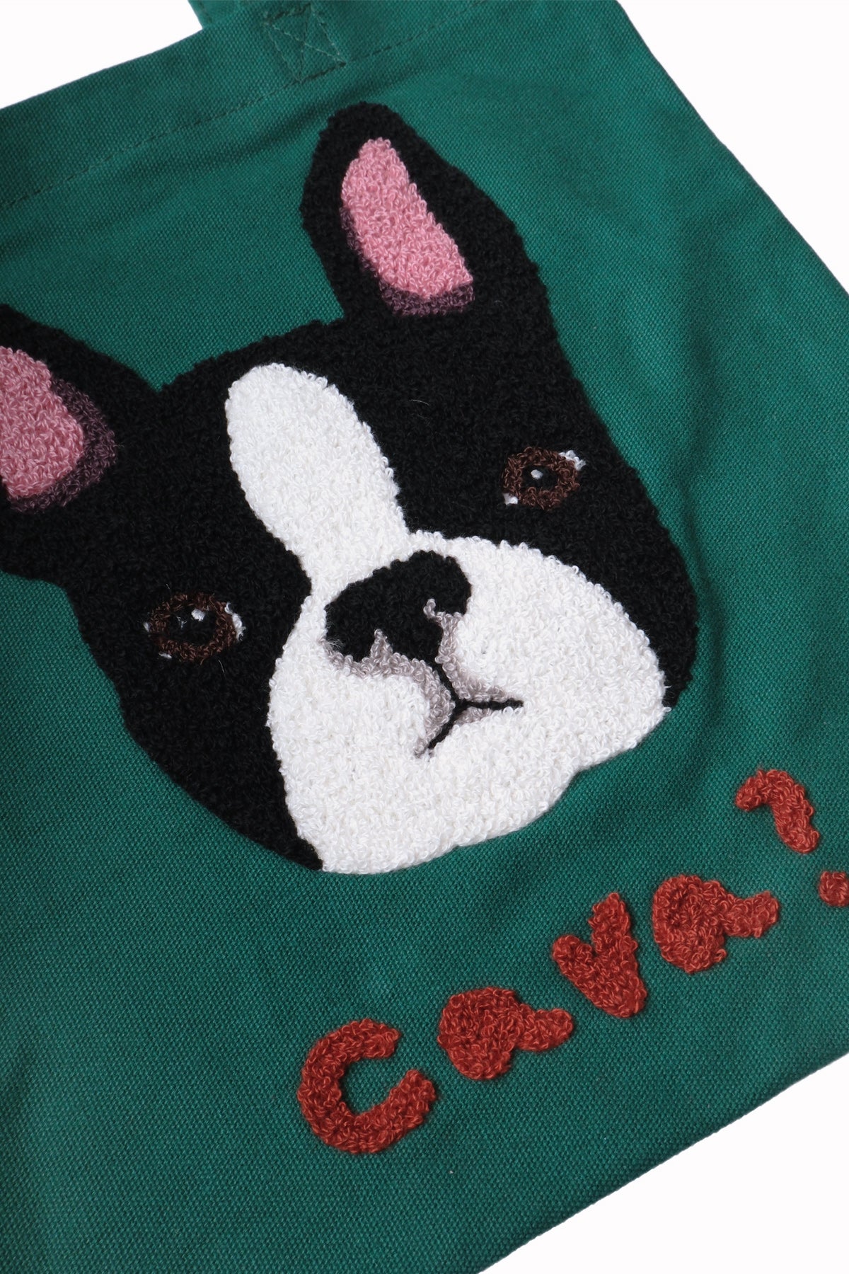 Ça Va? French Bulldog Embroidered Cotton Tote Bag