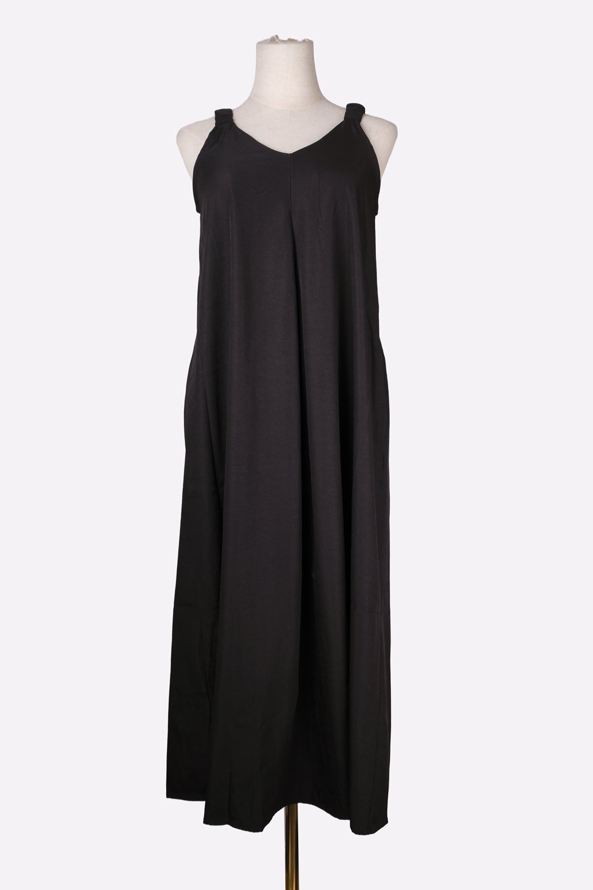 Matte Satin Shirring Casual Dress
