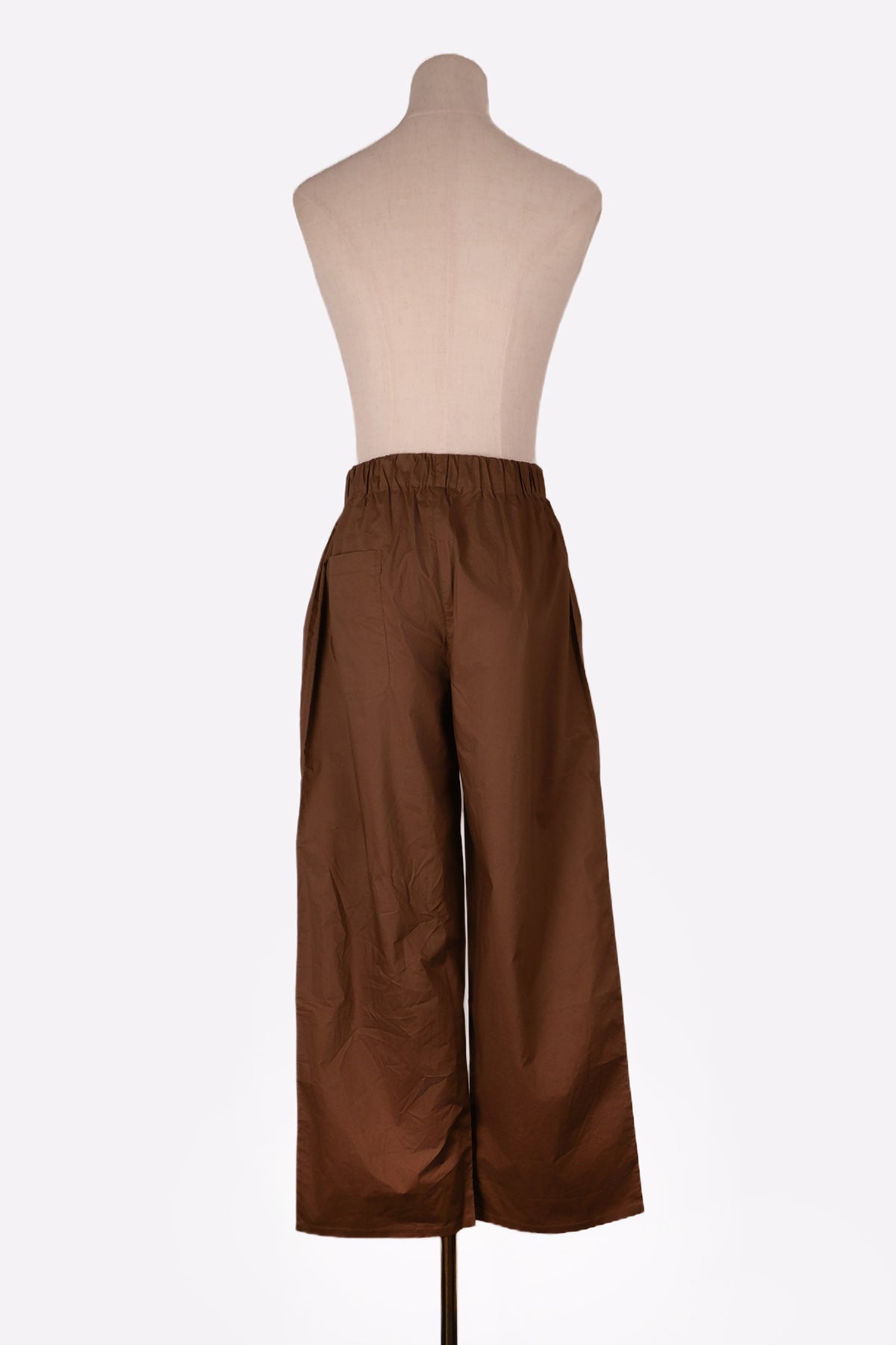 Poplin Cotton Loose Fit Pants (Tobacco)