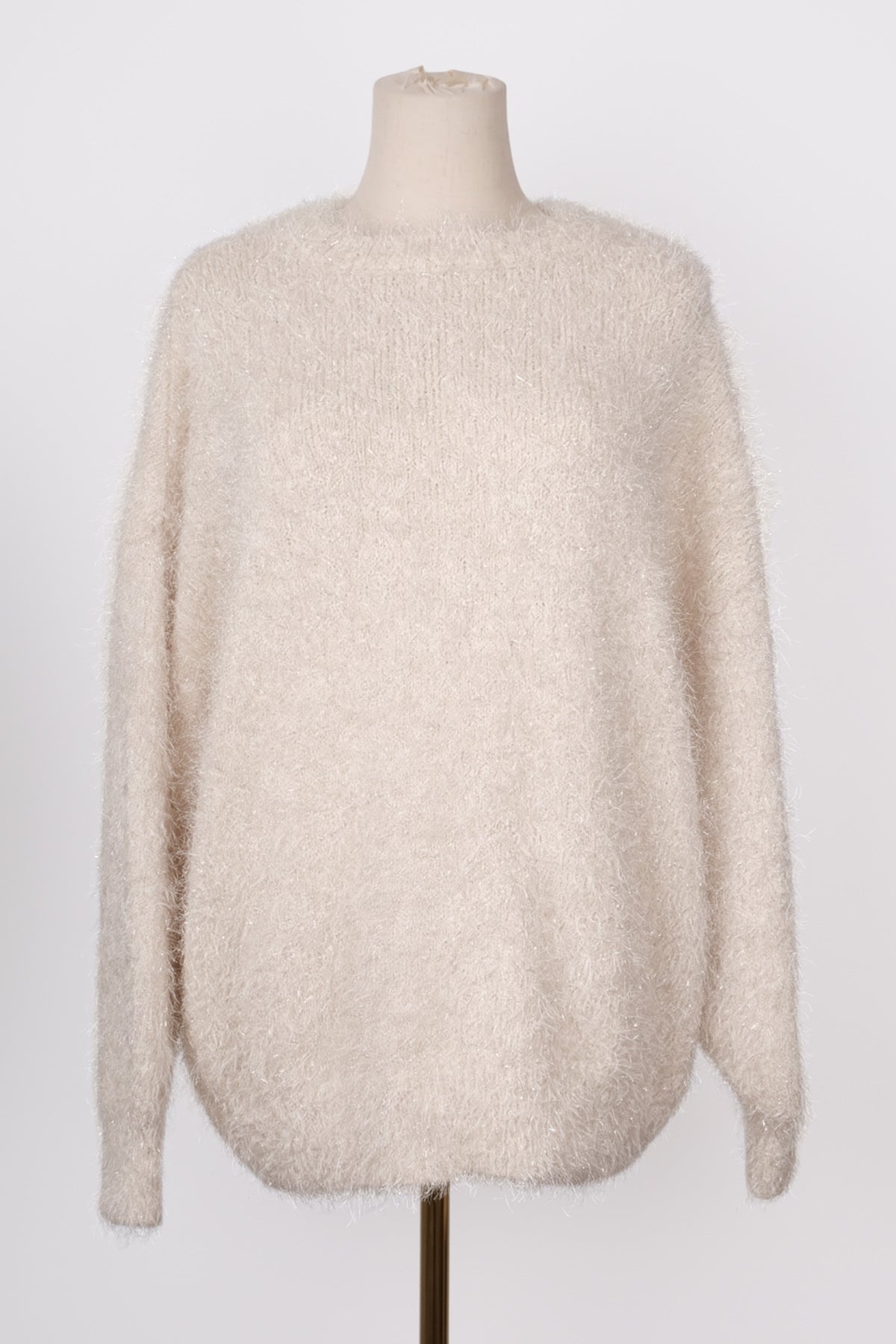 Shaggy Cozy Knit Lamé Sweater - Front