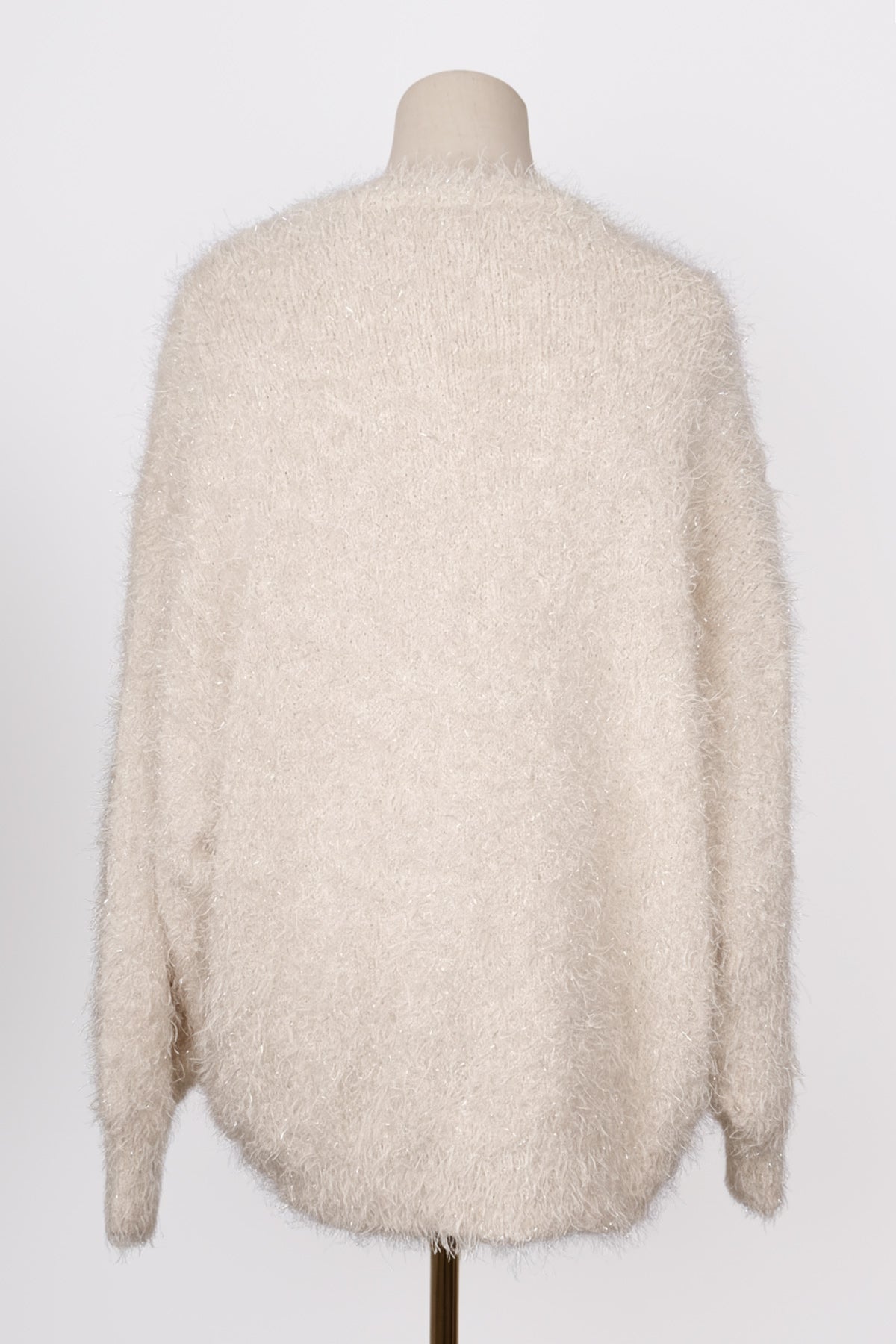 Shaggy Cozy Knit Lamé Sweater - Back
