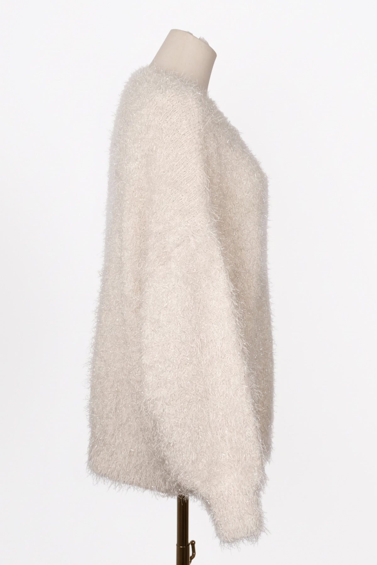 Shaggy Cozy Knit Lamé Sweater - Side