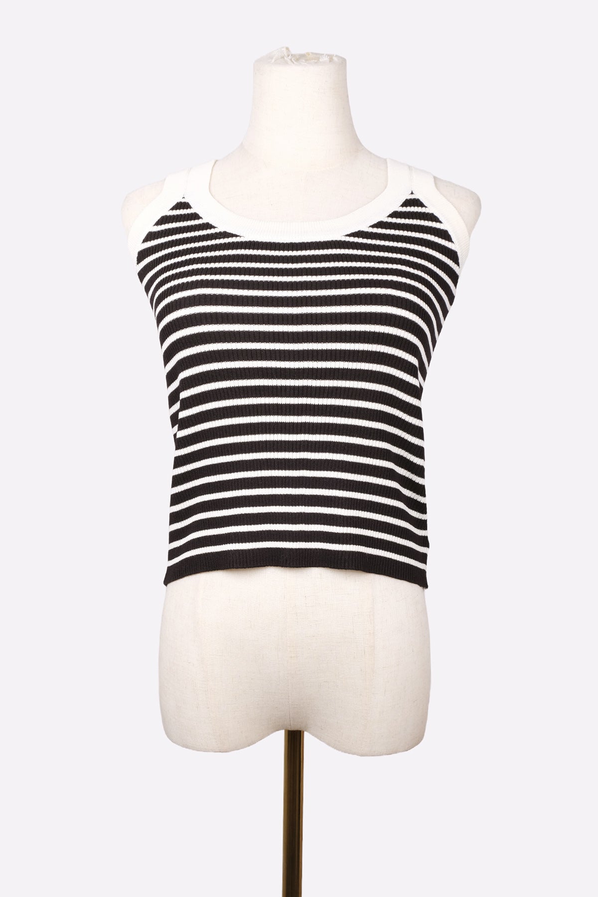 Bicolor Striped Tank (Black)