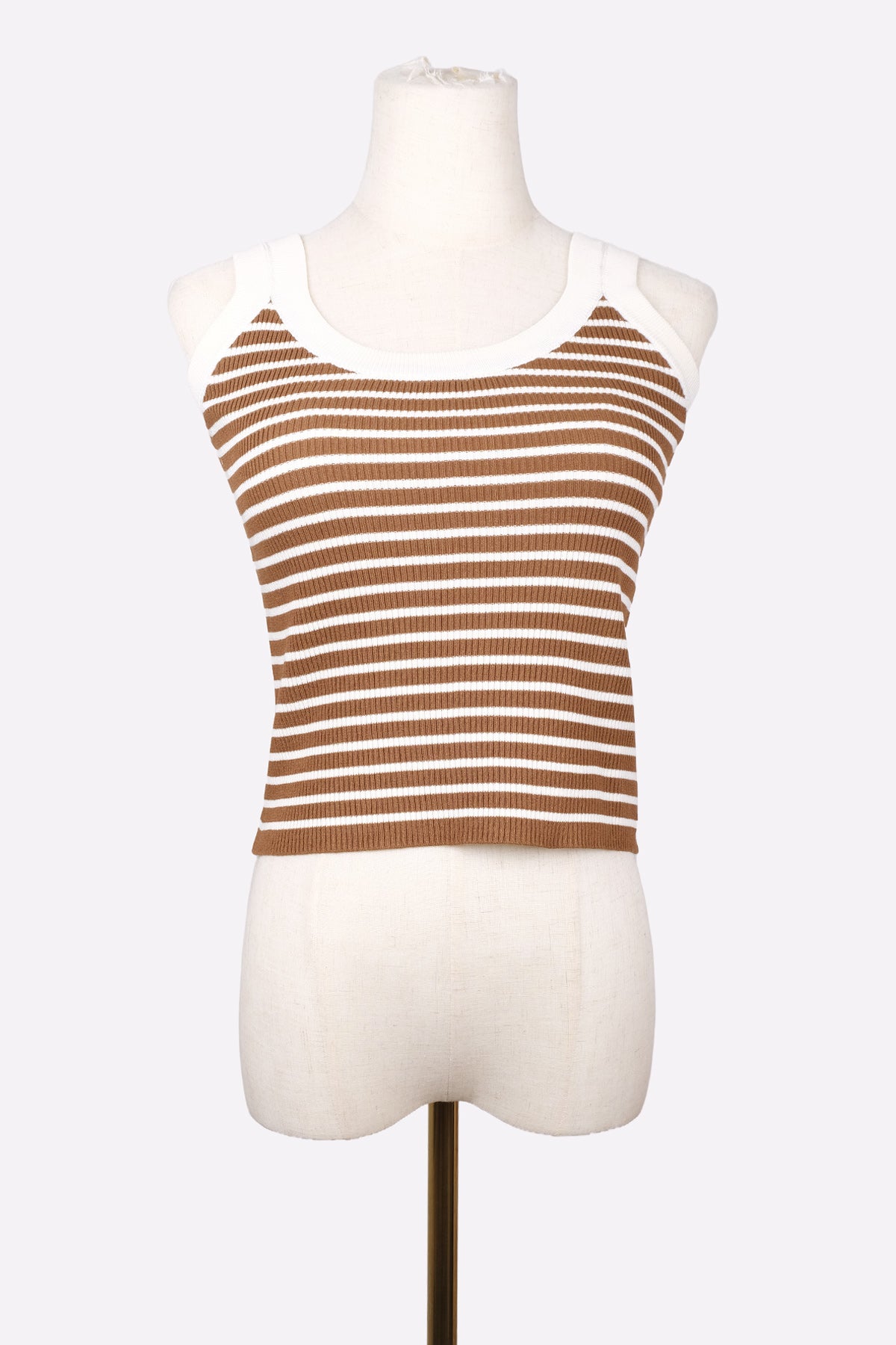 Bicolor Striped Tank (Brown)